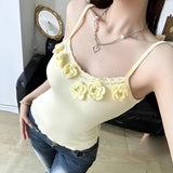 Litlookz Studio Y2K Knitted Flower Top, view 4