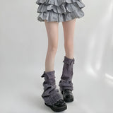 Litlookz Studio Y2K Grunge Knitted Leg Warmers, view 2