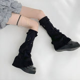 Litlookz Studio Y2K Grunge Knitted Leg Warmers, view 4