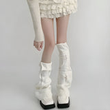Litlookz Studio Y2K Grunge Knitted Leg Warmers, view 5