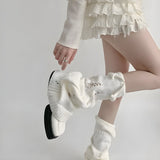 Litlookz Studio Y2K Grunge Knitted Leg Warmers, view 6