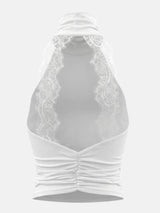 Litlookz Studio Y2K Lace Back Halter Top, view 6