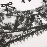 Litlookz Studio Y2K Lace Bra Baby Tee, view 4