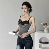 Litlookz Studio Y2K Lace Bra Layered Top, view 3
