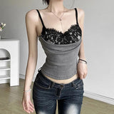 Litlookz Studio Y2K Lace Bra Layered Top, view 4