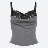 Litlookz Studio Y2K Lace Bra Layered Top, view 5