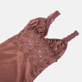 Litlookz Studio Y2K Lace Bust Satin Maxi Dress, view 3
