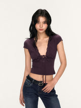 Litlookz Studio Y2K Lace Crop Top, view 3