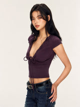 Litlookz Studio Y2K Lace Crop Top, view 4