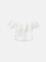 Litlookz Studio Y2K Lace Milkmaid Crop Top, view 4