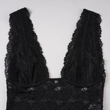 Litlookz Studio Y2K Lace Plunge Top, view 3
