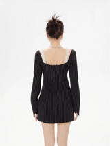 Litlookz Studio Y2K Lace Strap Bow Mini Dress, view 2