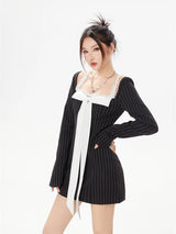 Litlookz Studio Y2K Lace Strap Bow Mini Dress, view 3
