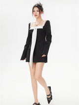 Litlookz Studio Y2K Lace Strap Bow Mini Dress, view 4