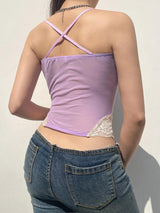 Litlookz Studio Y2K Lace Strap Crop Top, view 3