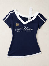 Litlookz Studio Y2K Lace Strap Top, view 4