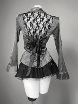 Litlookz Studio Y2K Lace Tie Back Shirt, view 5