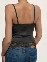 Litlookz Studio Y2K Lace Trim Cami Top, view 2