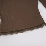 Litlookz Studio Y2K Lace Trim Square Neck Top, view 4