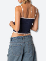 Litlookz Studio Y2K Lace Trim Top, view 3