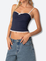 Litlookz Studio Y2K Lace Trim Top, view 4