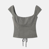 Litlookz Studio Y2K Lace Up Corset Top, view 3
