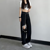 Litlookz Studio Y2K Lace Up Knee Jeans, view 5