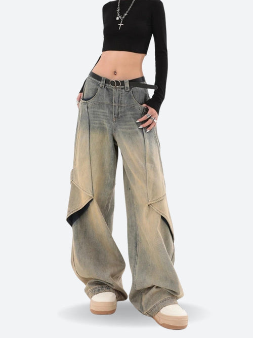 Litlookz Studio Y2K Layered Denim Jeans