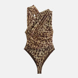 Litlookz Studio Y2K Leopard Bodysuit Top, view 3