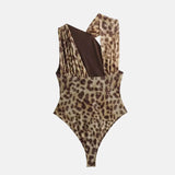 Litlookz Studio Y2K Leopard Bodysuit Top, view 4