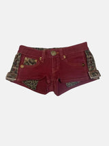 Litlookz Studio Y2K Leopard Buckle Micro Shorts, view 6