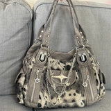 Litlookz Studio Y2K Leopard Faux Fur Bag, view 2