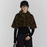 Litlookz Studio Y2K Leopard Faux Fur Cropped Jacket, view 4