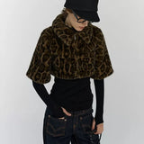 Litlookz Studio Y2K Leopard Faux Fur Cropped Jacket, view 6