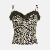 Litlookz Studio Y2K Leopard Faux Fur Top, view 5