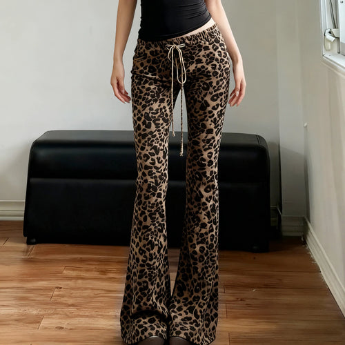 Litlookz Studio Y2K Leopard Flare Pants