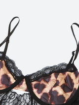 Litlookz Studio Y2K Leopard Lace Bra Top, view 6