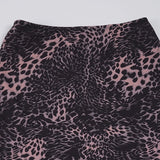 Litlookz Studio Y2K Leopard Lace Hem Midi Skirt, view 5