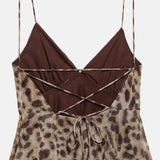 Litlookz Studio Y2K Leopard Lace Up Mini Dress, view 4