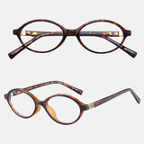 Litlookz Studio Y2K Leopard Oval Frame Glasses, view 2