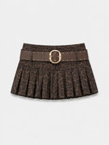 Litlookz Studio Y2K Leopard Pleated Skort, view 3