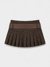 Litlookz Studio Y2K Leopard Pleated Skort, view 4