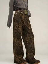 Litlookz Studio Y2K Leopard Straight Leg Pants, view 2
