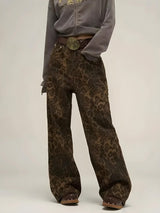 Litlookz Studio Y2K Leopard Straight Leg Pants, view 4