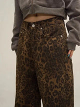 Litlookz Studio Y2K Leopard Straight Leg Pants, view 5