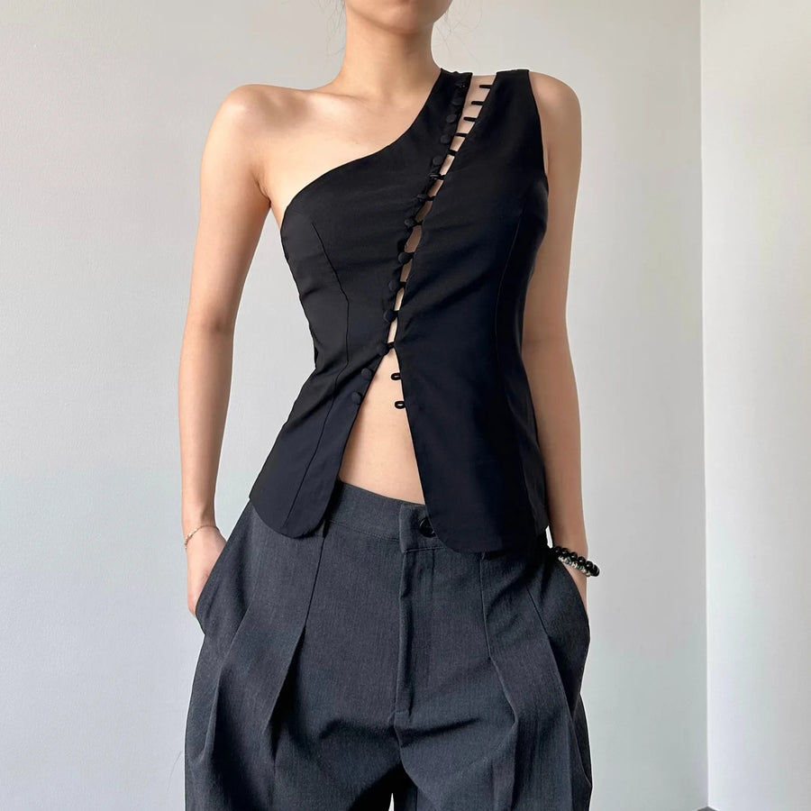 Litlookz Studio Y2K Loop Button Top