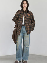 Litlookz Studio Y2K Loose Fit Distressed Jeans, view 3