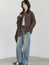 Litlookz Studio Y2K Loose Fit Distressed Jeans, view 4