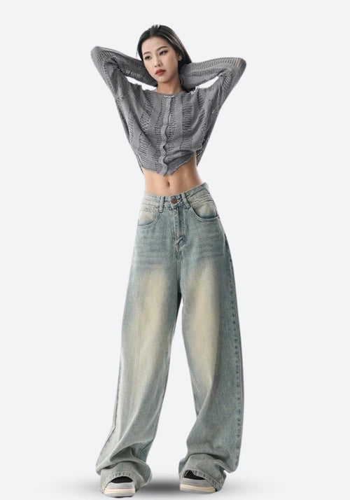 Litlookz Studio Y2K Low Rise Baggy Denim Jeans