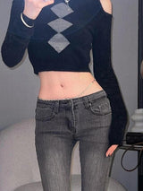 Litlookz Studio Y2K Low Rise Flare Jeans, view 2